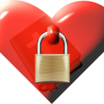Bible locked in heart